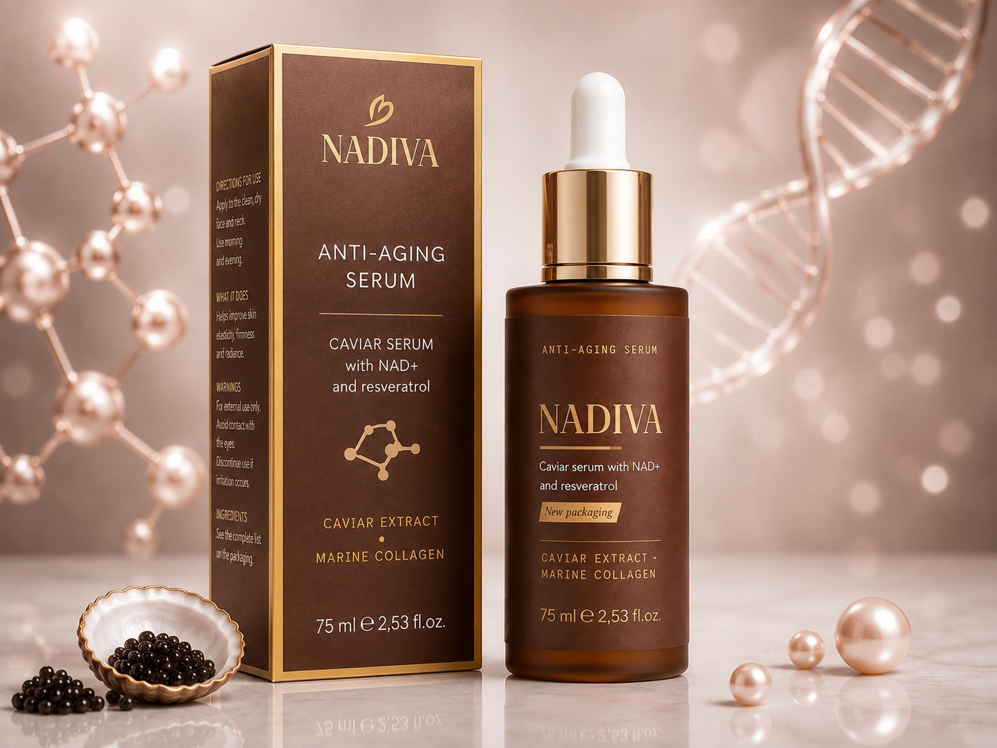 Nadiva Serum флакон с растителни екзозоми